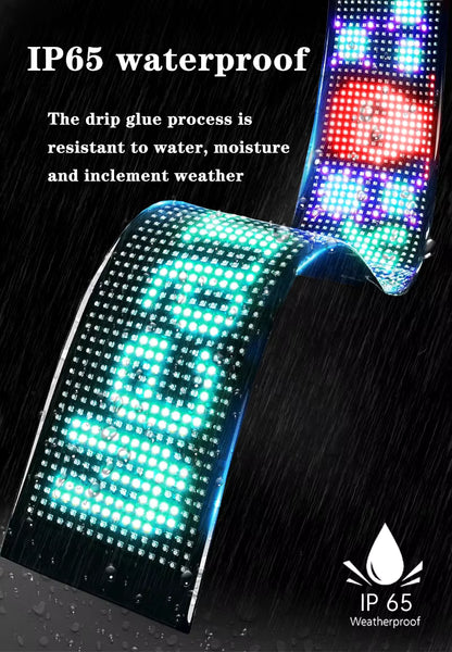 Flexible LED Display Screen For Car 92*374mm